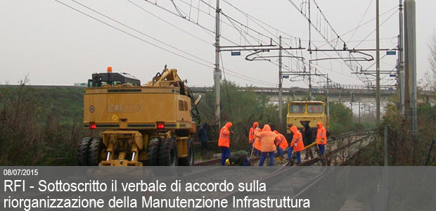 08/07/2015 – RFI – Sottoscritto il verbale di accordo sulla riorganizzazione della Manutenzione Infrastruttura