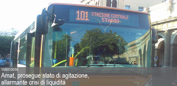 15/07/2016 – Amat, prosegue stato di agitazione, fallito tentativo di conciliazione con azienda.  Sindacati “allarmante crisi di liquidità”