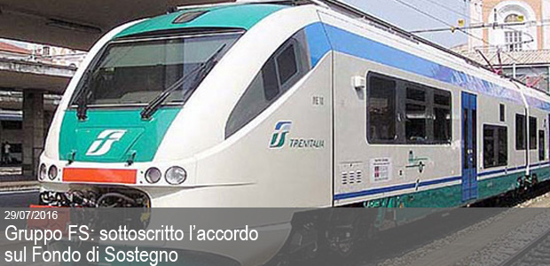 29/07/2016 – Gruppo FS: sottoscritto l’accordo sul Fondo di Sostegno
