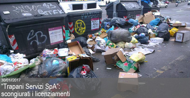 30/01/2017 – Rifiuti: Trapani Servizi scongiurati i licenziamenti
