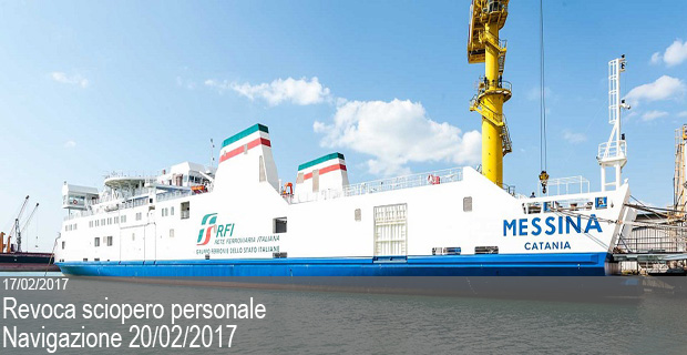 17/02/2017 – Revoca sciopero del personale di Navigazione: 20 febbraio 2017