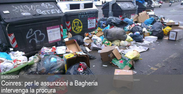 03/02/2017 – FIT CISL SU COINRES “SUL BANDO PER LE ASSUNZIONI DEL COMUNE DI BAGHERIA PER LA RACCOLTA DEI RIFIUTI, INTERVENGA LA PROCURA”