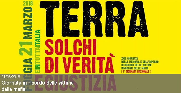 21 03 2018 giornata contro le mafie