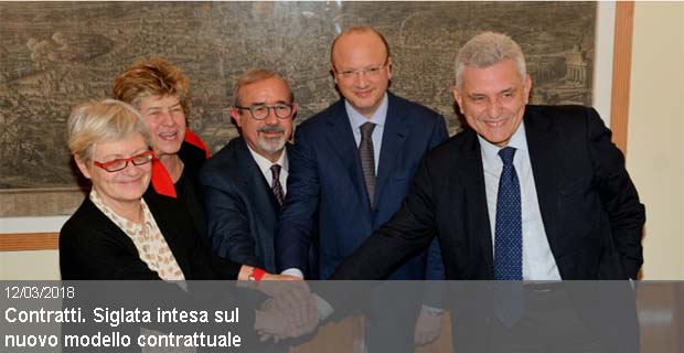 12/03/2018 – Contratti. Siglata intesa sul nuovo modello contrattuale
