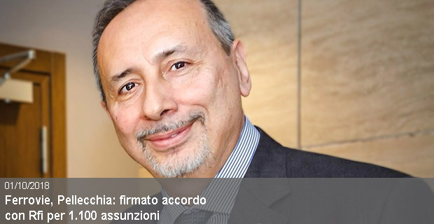 01/10/2018 – ferrovie, Pellecchia: Firmato accordo con Rfi per 1.100 assunzioni