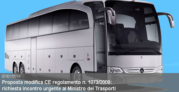 07/01/2019 – Proposta modifica CE regolamento n. 1073/2009: richiesta incontro urgente al Ministro dei Trasporti