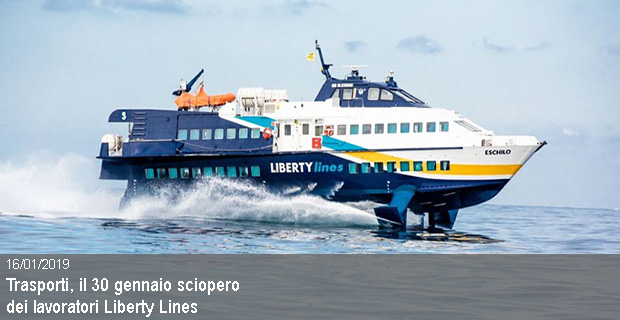 16/01/2019 – Trasporti, il 30 gennaio sciopero dei lavoratori Liberty Lines
