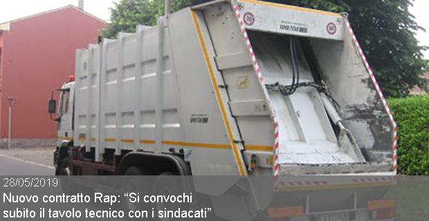 28/05/2019 – Nuovo contratto di servizio Rap “Si convochi subito il tavolo tecnico con i sindacati”