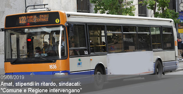 05/08/2019 – Amat, stipendi in ritardo, sindacati: “Comune e Regione intervengano