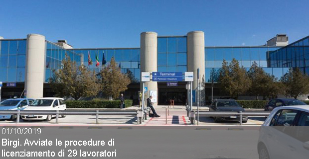 01/10/2019 – Birgi. Avviate le procedure di licenziamento di 29 lavorator