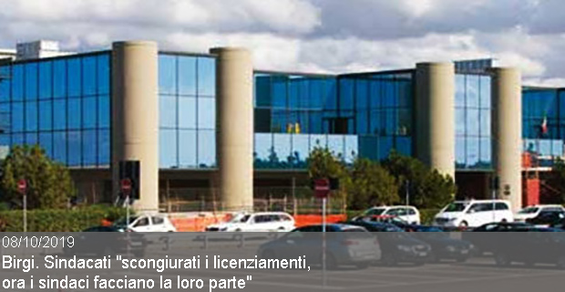 08/10/2019 – Birgi. Sindacati “scongiurati i licenziamenti, ora i sindaci facciano la loro parte”