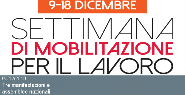 06/12/2019 – Furlan: “Torniamo in piazza il 10-12-17 dicembre con gli stessi obiettivi