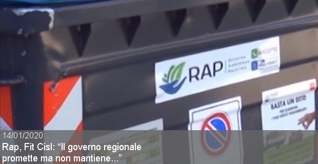 14/01/2020 – Rap, Fit Cisl su equilibrio economico finanziario: “la priorità è sciogliere il nodo del pagamento degli extra costi per i conferimenti nelle discariche catanesi. Il governo regionale promette e non mantiene, la burocrazia comunale ingessa le