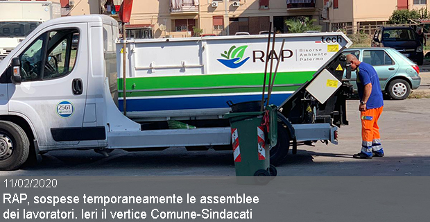 11/02/2020 – RAP, sospese temporaneamente le assemblee dei lavoratori. Ieri il vertice Comune-Sindacati