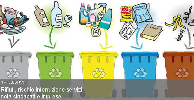 18/04/2020 – Rifiuti, rischio interruzione servizi, nota sindacati e imprese