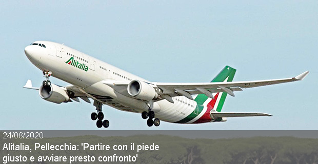 24/08/2020 – Alitalia: Pellecchia ad Adnkronos, ‘Partire con il piede giusto, avviare presto confronto’ = ‘C’è una dotazione economica importante e va utilizzata bene e non va sprecata’