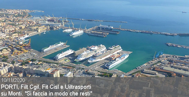 10/11/2020 – PORTI, Filt Cgil, Fit Cisl e Uiltrasporti su Monti. “Si faccia in modo che resti”