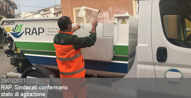 29/01/2021 – RAP, Sindacati confermano stato di agitazione