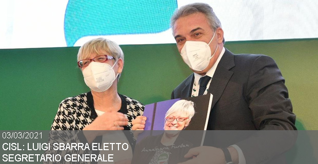 03/03/2021 – Cisl, Luigi Sbarra eletto Segretario generale.