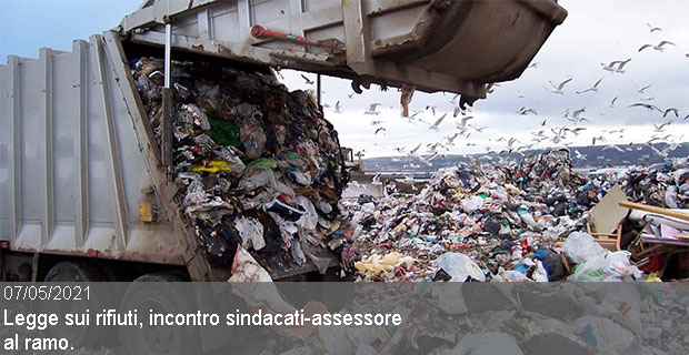 07/05/2021 –  Legge sui rifiuti, incontro sindacati-assessore al ramo