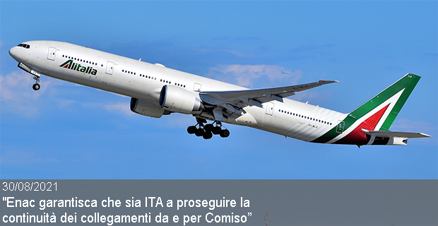 30/08/2021 – Fit Cisl su cessazione attività Alitalia: “Enac garantisca che sia ITA a proseguire la continuità dei collegamenti aerei operati sulle rotte da e per Comiso”