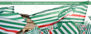 Manovra. Cisl: sabato 25 novembre manifestazione nazionale a Roma